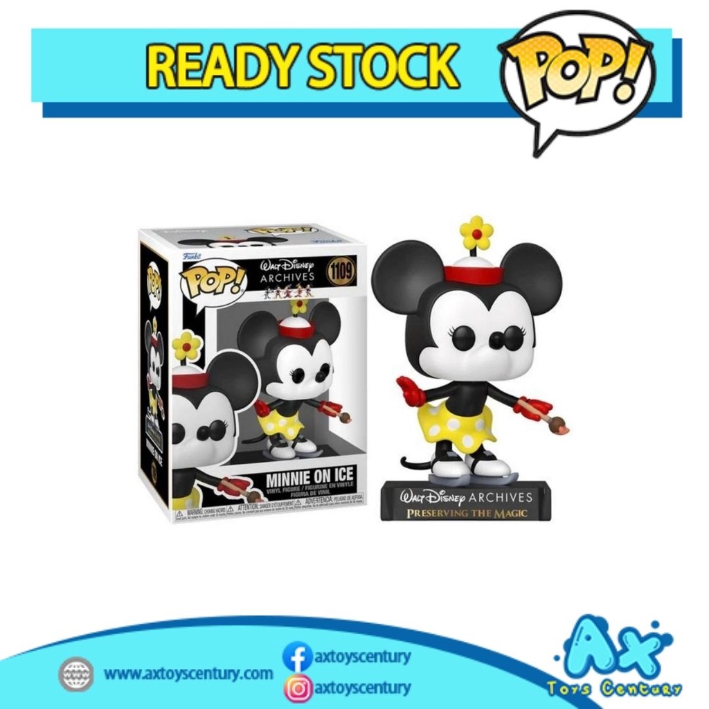 Funko Pop! Walt Disney Archives - Minnie On Ice #1109 100% Genuine