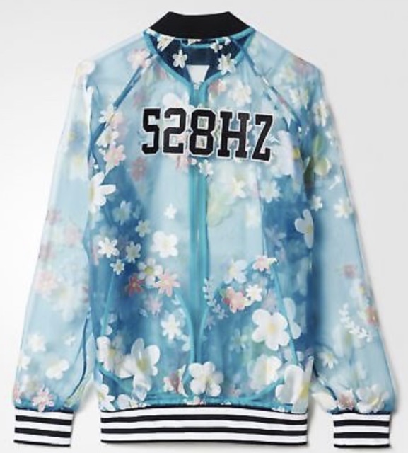 adidas sheer floral jacket