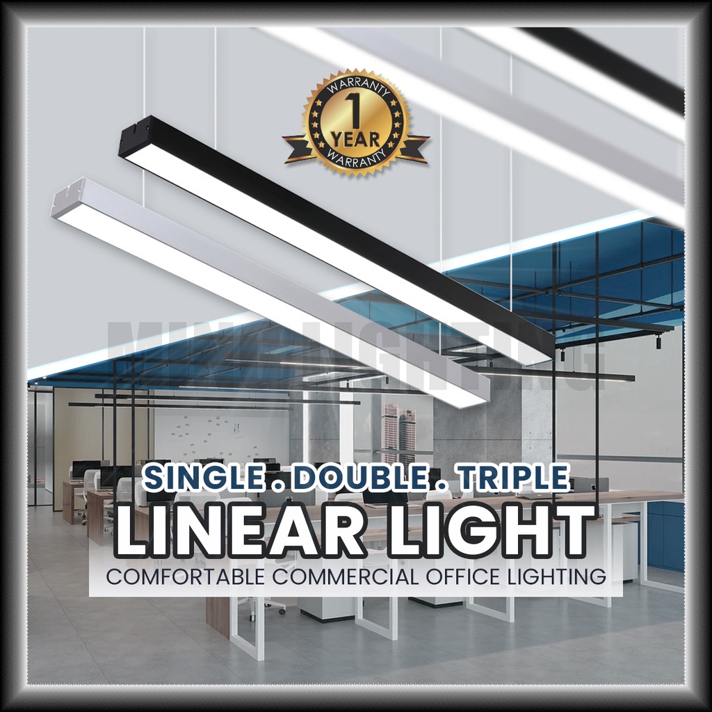 LED T8 Linear Light 2FT 4FT Casing Kalimantang Tube Fitting Ceiling ...