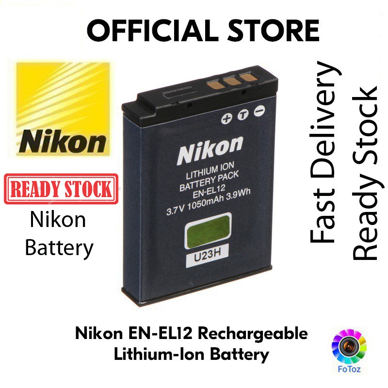 Nikon ENEL12 Rechargeable LithiumIon Battery . Shopee Malaysia
