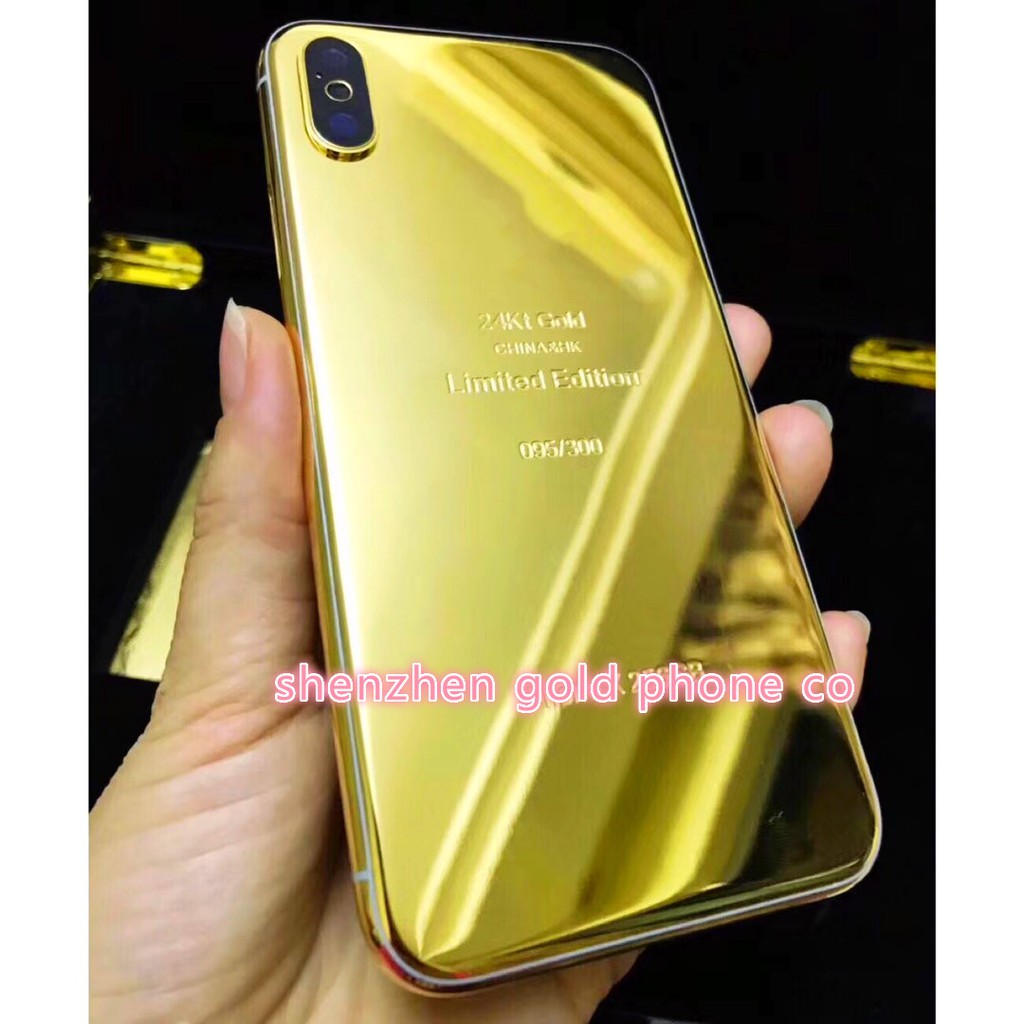 19 Perfect Quality 24k Mirror Gold Chassis Rear Door For Iphone X Real Gold Style Battery Door Housing Middle Frame Shopee Malaysia