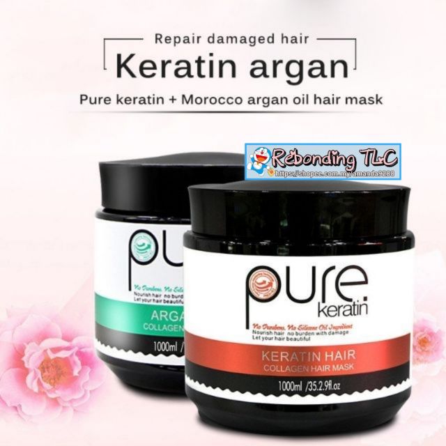 Pure Keratin Hair Restructuring Treatment Mask 1000ml Olive