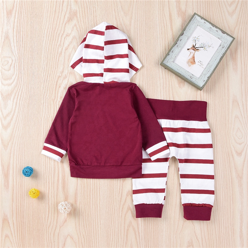 Kids Baby Girls Boys Outfits Hooded Tops Striped Pant C178 Shopee Malaysia - 2 12 y kids boys girls roblox hoodies long sleeve tops c227