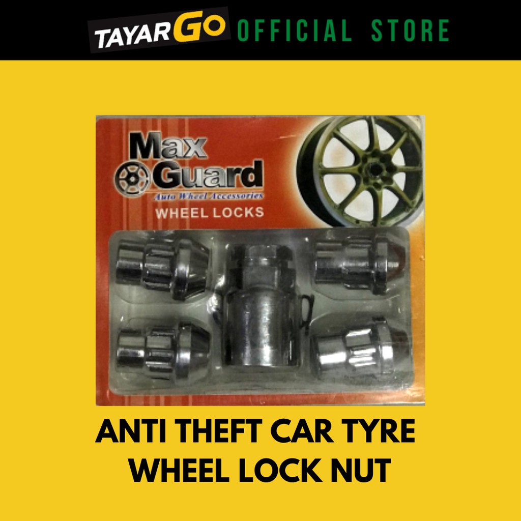 TAYARGO Anti Theft Car Tyre Wheel Lock Nut Sport Rim Besi Car Lock Tyre Nut Tyre Lock Nut Car