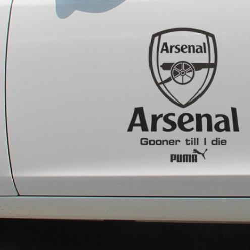 car decoration stickers Champions League football team car stickers Arsenal  team logo personality stickers | Shopee Malaysia
