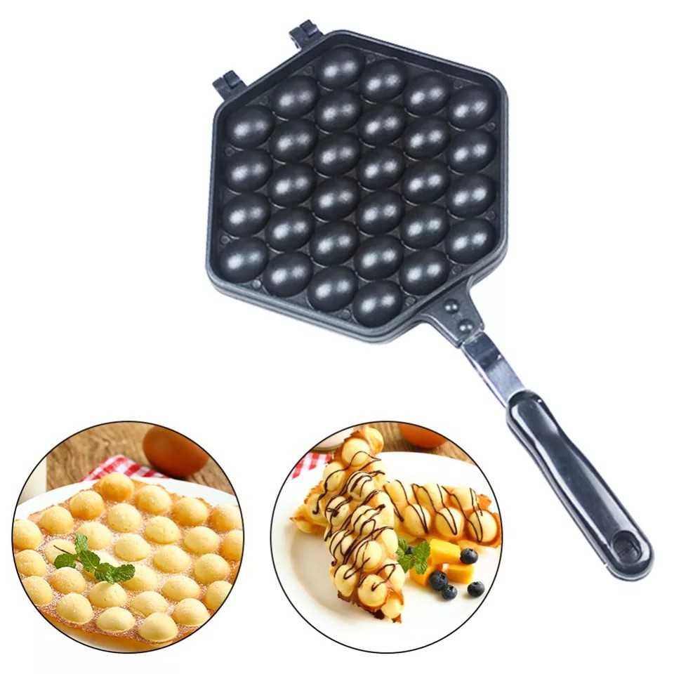 Egg Bubble Cake Baking Pan Mold Eggs Iron Aluminum Waffle Maker Mould Non-stick Coating DIY Muffins Plate Play