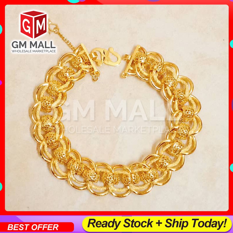 Emas Korea Jewellery Rantai Tangan Sajat Coco Gelang Viral Murah Gold Plated Ek 2506