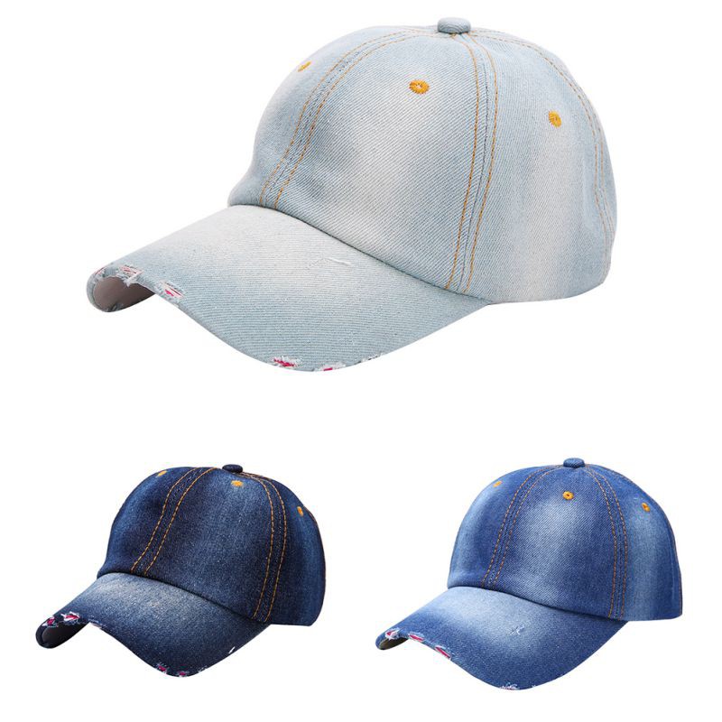 womens denim baseball cap