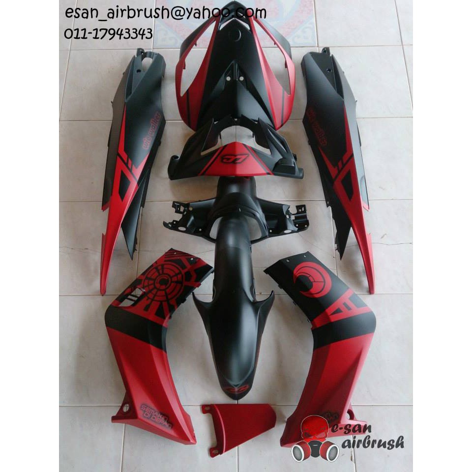 Coverset airbrush 135lc v1 + FREE BUBBLE WRAP untuk POS LEBIH SELAMAT