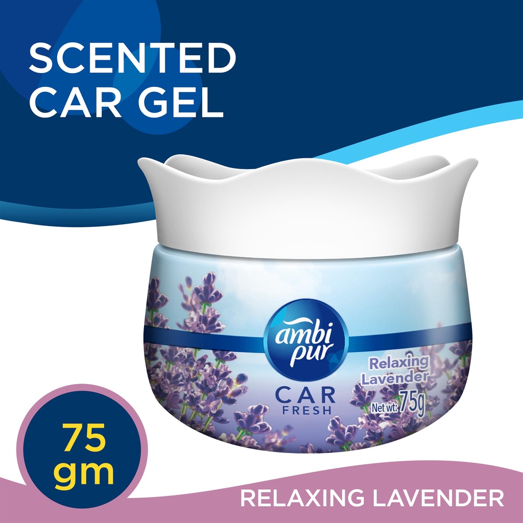 Ambi Pur Air Freshener Refreshing Lavender Car Gel 75g (Ambipur car