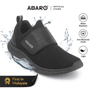 Image of ABARO Water Resistant Unisex Sneakers W3881 Breathable/Light Sport Shoes/School Shoes/Kasut Sekolah Hitam/运动鞋/校鞋/学生鞋/防水鞋