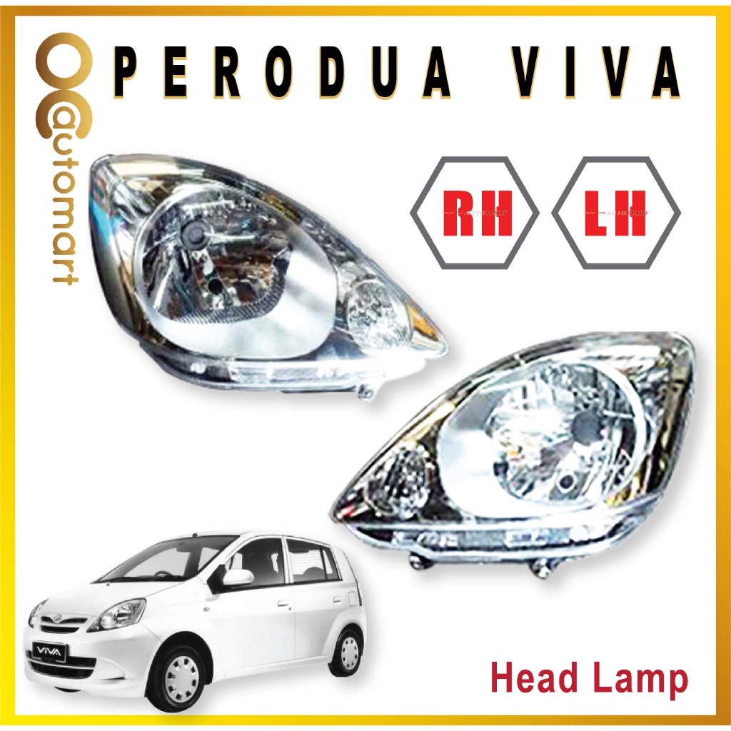 Perodua Viva Headlamp Head Lamp Right Hand Side New Pgmall