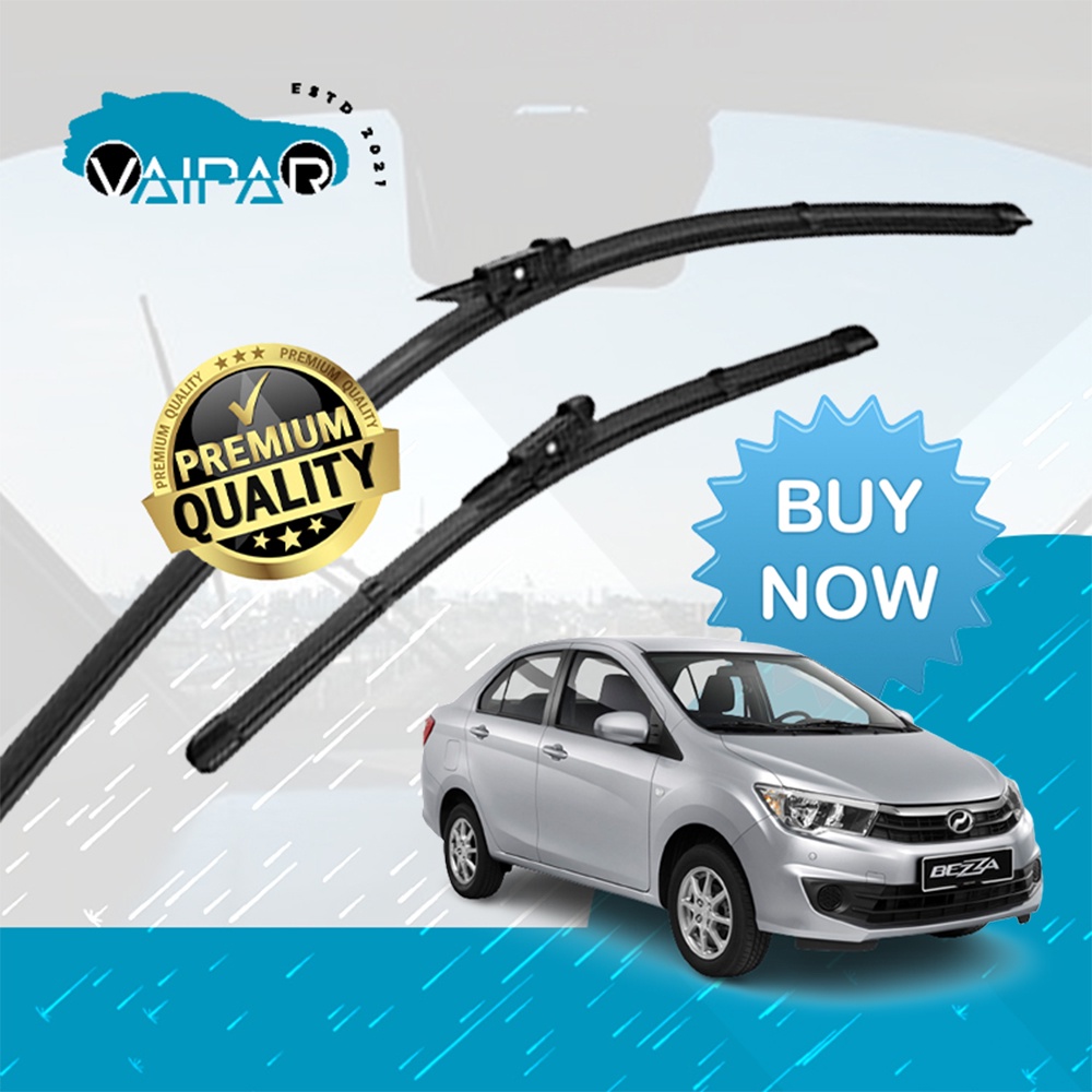 Perodua Bezza 2016 Present Vaipar Silicone Rubber Wiper Blade Car