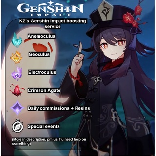 Genshin Impact account boosting service(Asia server)PC/Android/IOS (Anemoculus/Geoculus/Electroculus/Daily commission)
