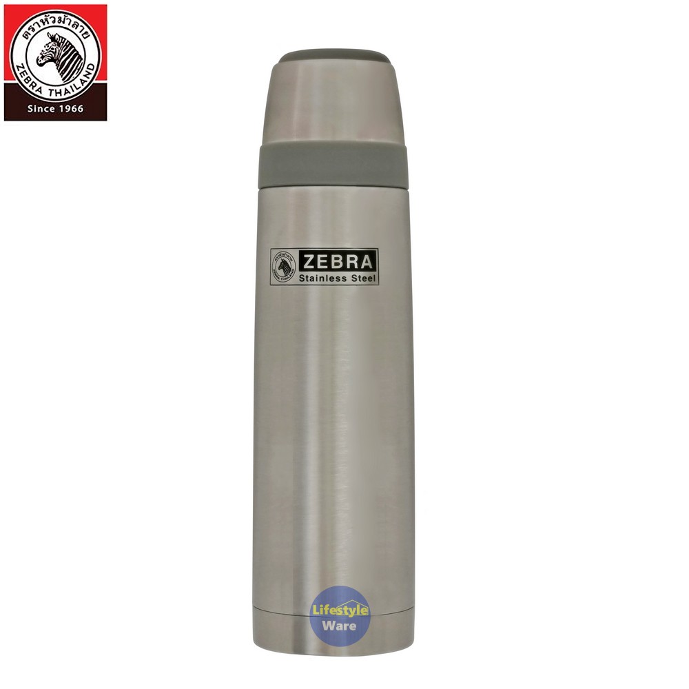 ZEBRA SUS 304 STAINLESS STEEL VACUUM FLASK PRIMA II 0.45, 0.8, 1 LITER