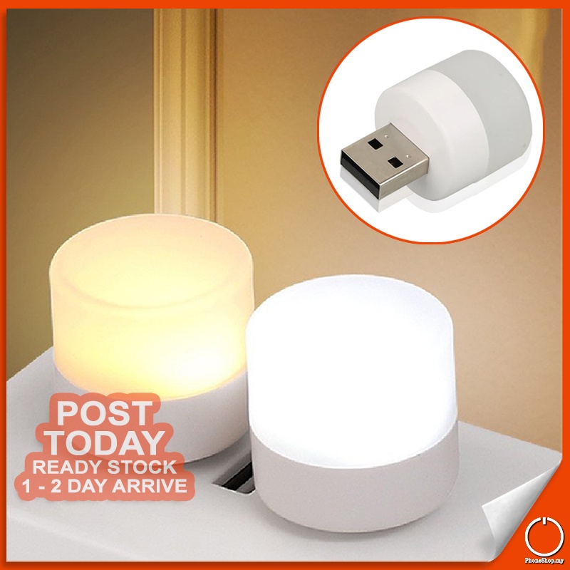 Eye Protection USB LED Night Light Mobile Power Charging Reading Book Lamps Portable Small Round Desk Lamp