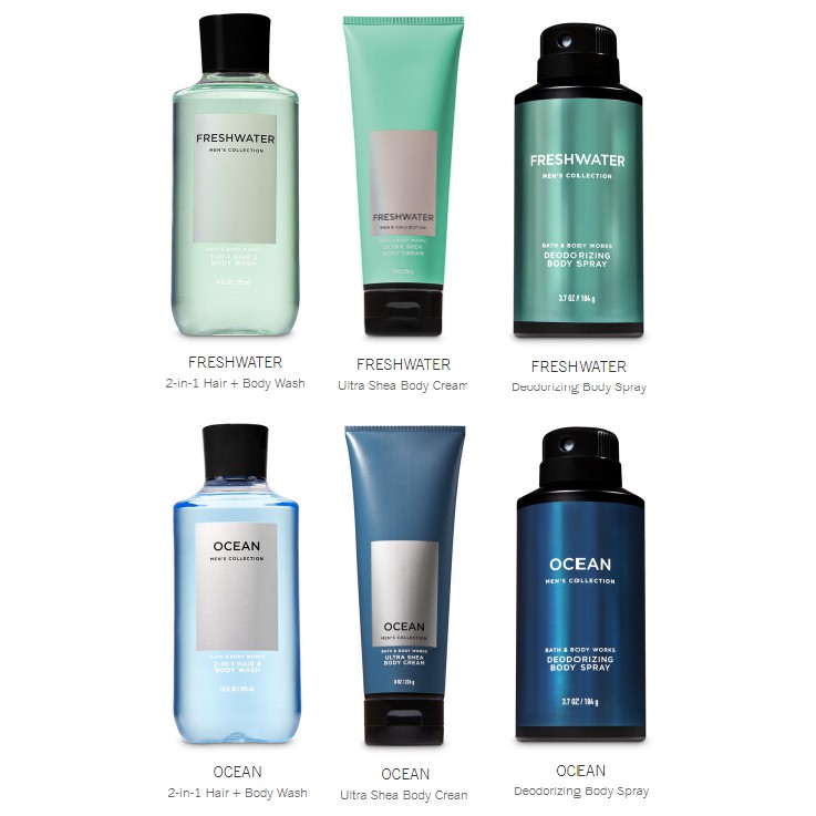 Bath And Body Works Mens Collection Body Spray Lotion Cream Range