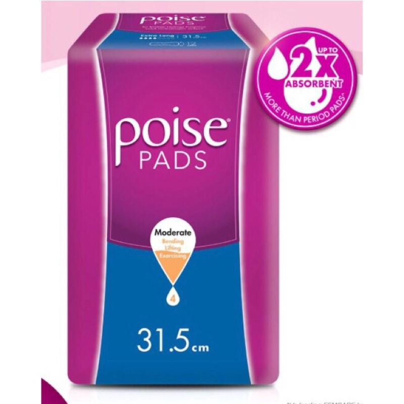 POISE EXTRA PAD 31.5CM ,12pads x 1unit Shopee Malaysia