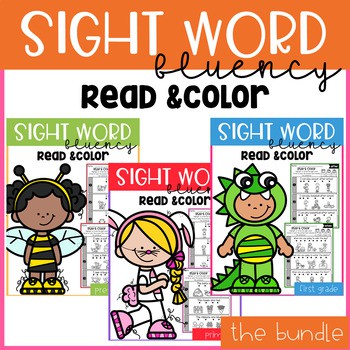 Printable* Sight Word Fluency Read and Color (The Bundle)