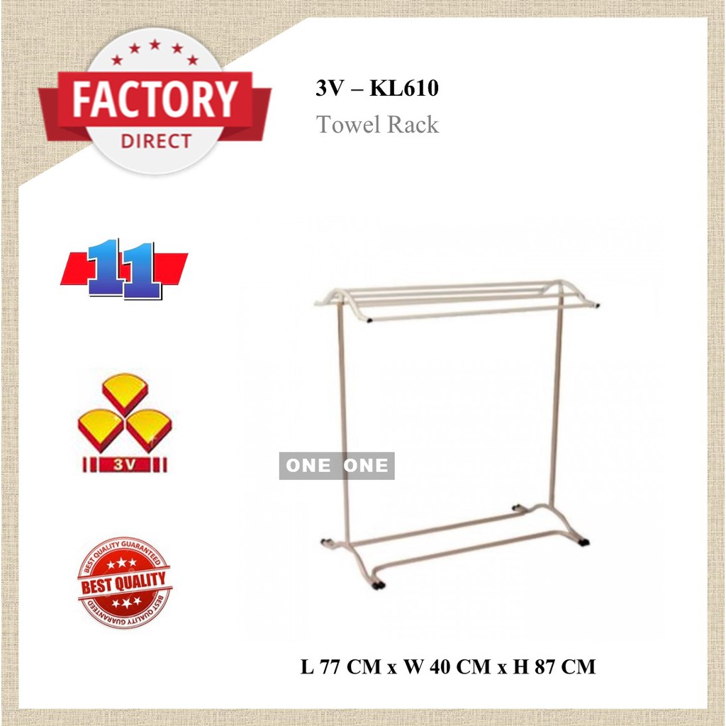 KL610 5 Bars Towel Rack 3V Shopee Malaysia