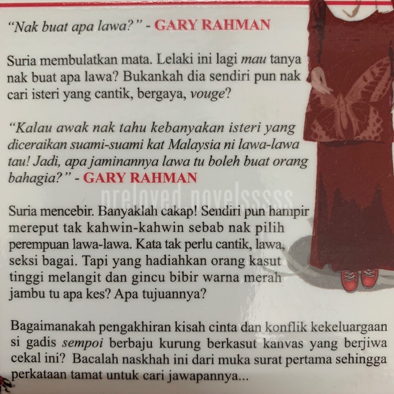Si Baju Kurung Kasut Kanvas Novel Shopee Malaysia
