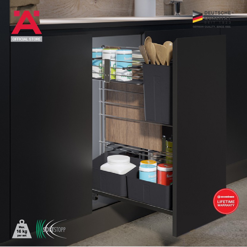 Hafele [Build In] COOKING AGENT Pull Out Storage System For Cooking Utensils & Materials (For