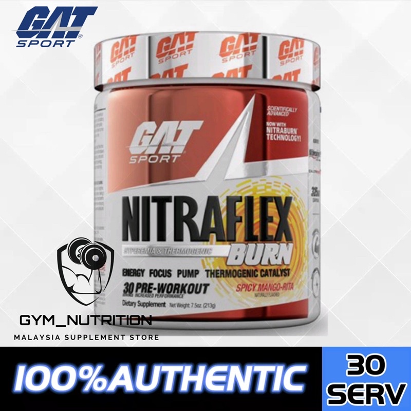 Gat Sports Nitraflex Burn 30 Servings (PreWorkout,Fat Burn,energy