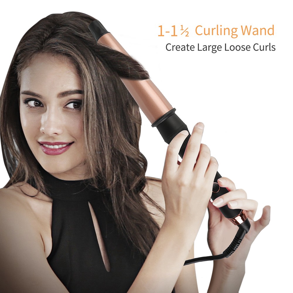 Curling Iron 1 1 5 Inch Professional Hair Curling Wand For Long