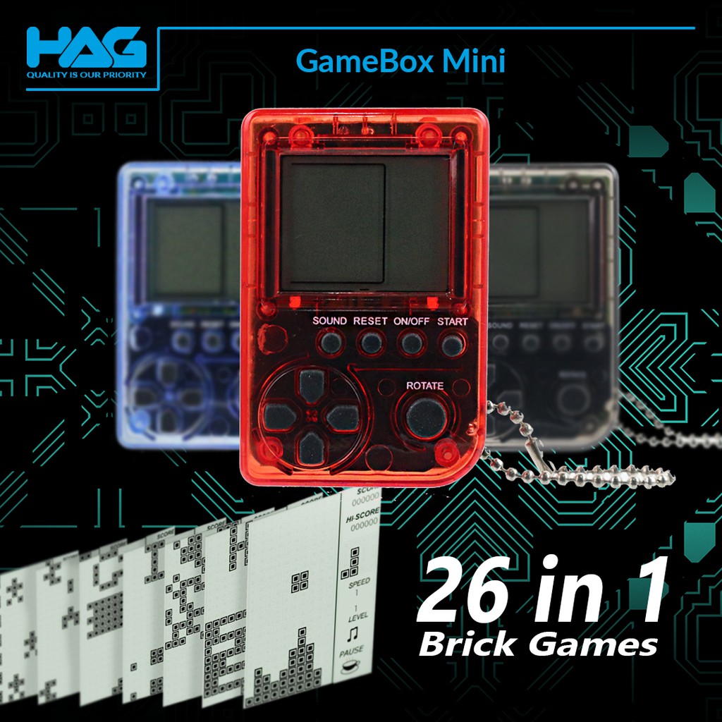 HAG GameBox Mini Brick Game GameBot Tetris Race Car Tank Battles | Shopee  Malaysia