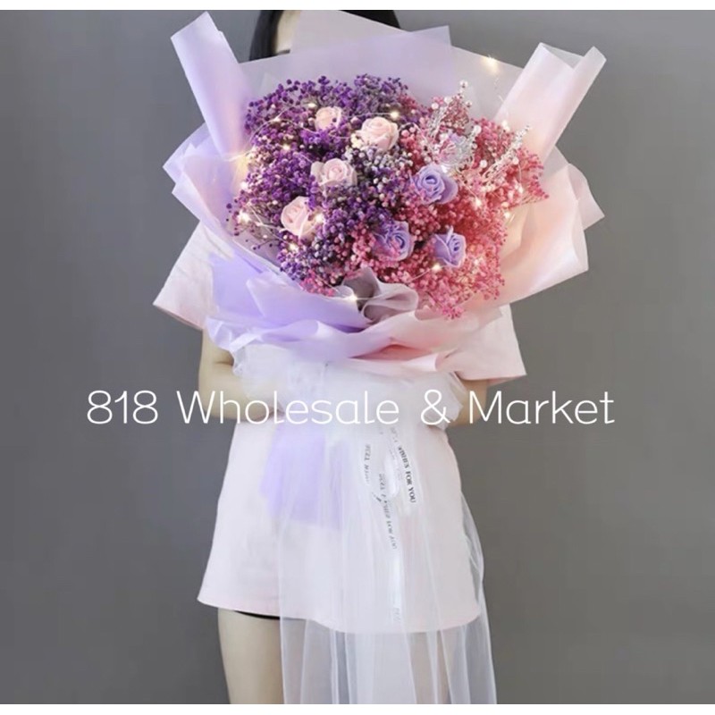 Ready Stock Baby Breath Soap Flower Bouquet 满天星香皂花花束 Shopee Malaysia