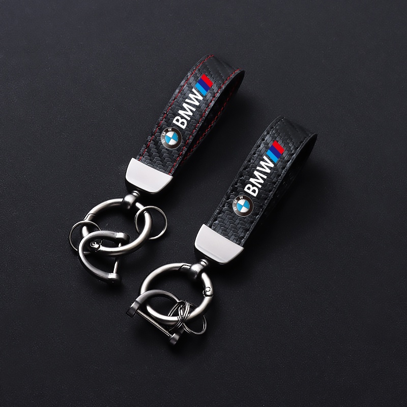 Carbon Fiber Leather Car Keychain For BMW E46 E39 E38 E90 E60 Z3 Z4 X3 ...