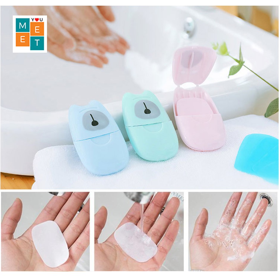 50 Pcs Premium Travel Hand Soap Portable Mini Hand Soap Paper Outdoor
