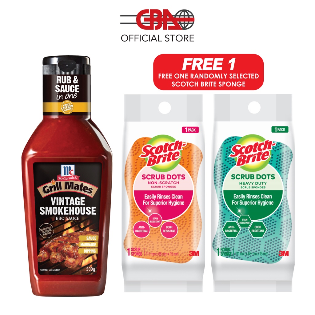 McCormick Grill Mates BBQ Sauces 500g Vintage Smoke House FREE