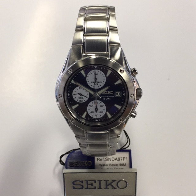 Seiko chronograph watch 50m water resistant | Shopee Malaysia
