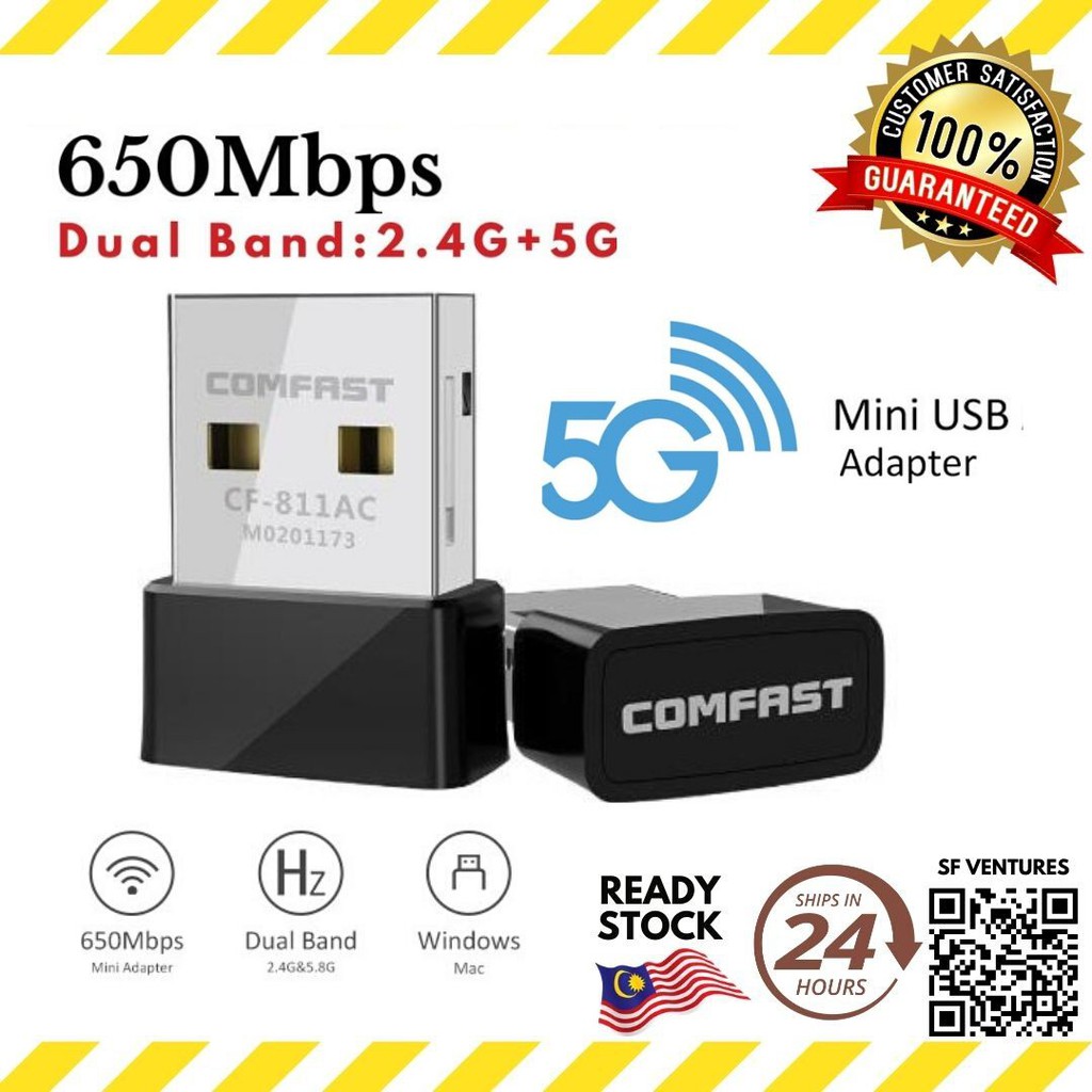[Malaysia Stock!!] 650Mbps/1300Mbps Dual/Single Band 2.4G/+5G Wifi