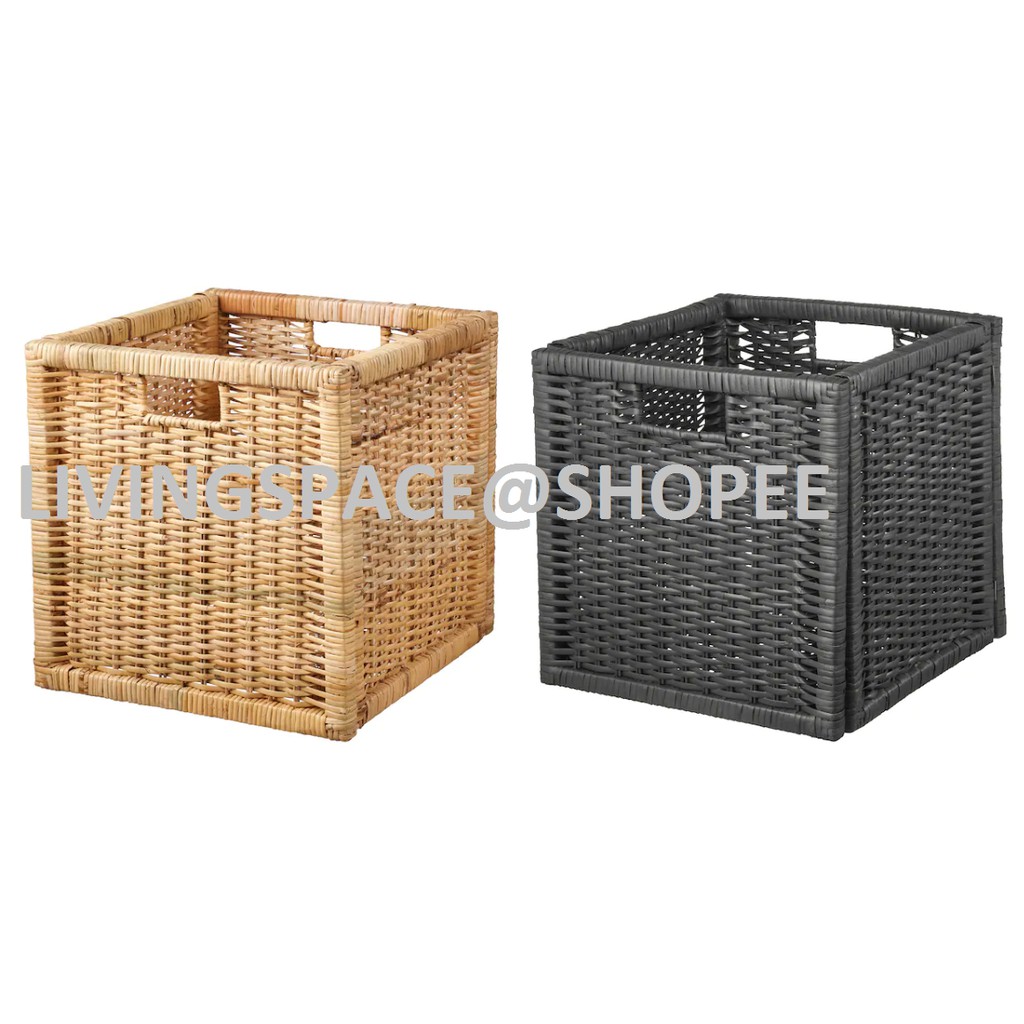 BRANAS Storage Basket / Rattan Basket / Organizer Basket, 32x34x32 Cm ...