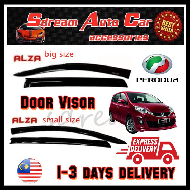 Perodua Alza Door Visor Mugen Air Press 3 Inch