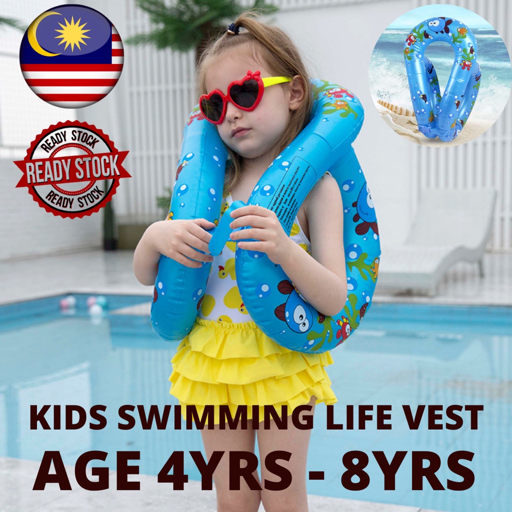 Kids Children Inflatable Swimming Pool Beach Float Training Vest Aid Jacket 1a 