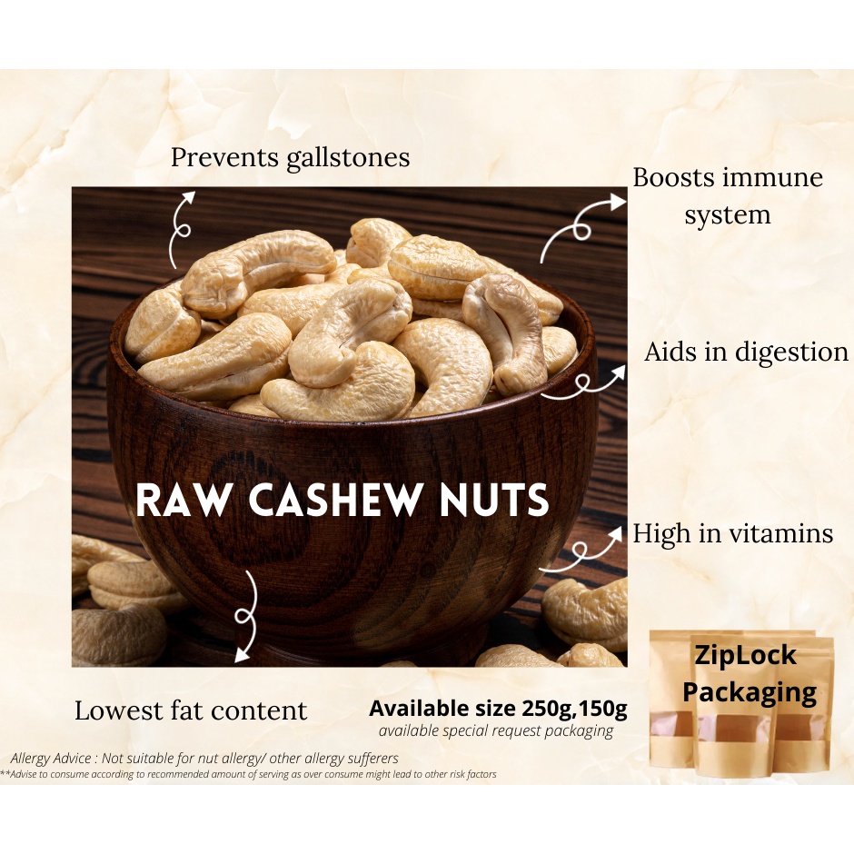Natural Raw Cashew Nuts (Healthy Snack/Dried Fruits) Shopee Malaysia