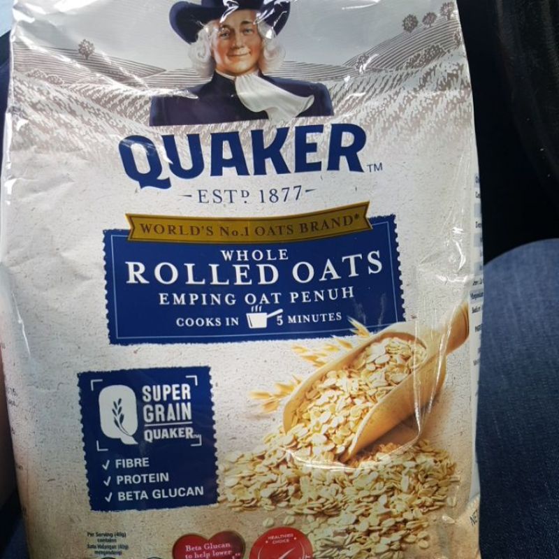 800gm Quaker Oats WHOLE ROLLED OATS healthy cereal quick cooking beta ...
