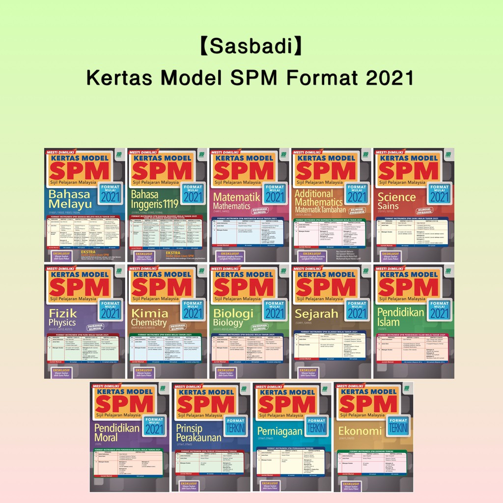 Buy 【Sasbadi】Kertas Model SPM Sijil Pelajaran Malaysia  Format Mulai