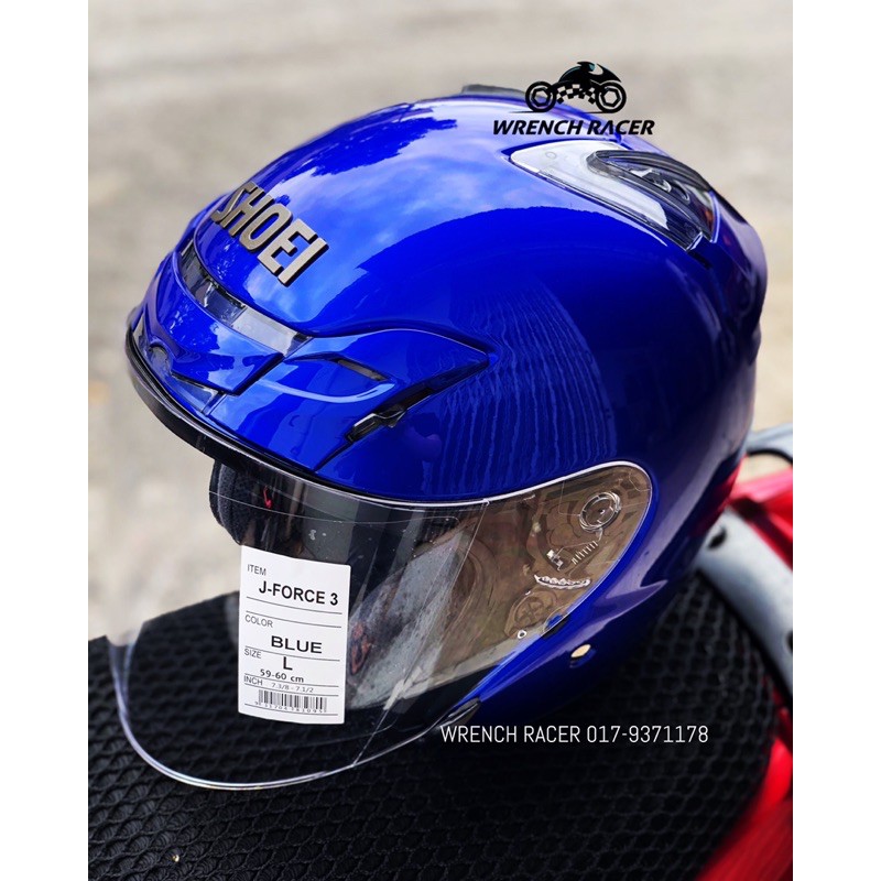 Helmet Shoei Jforce 3 Jf3 Blue Helmet 1 To 1 Shopee Malaysia