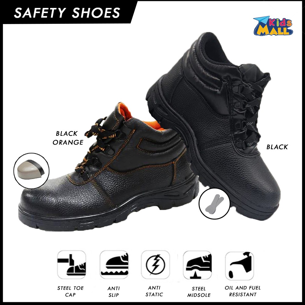 Safety Boot Shoe Middle Cut Safety Boot Kasut Safety Lelaki Perempuan ...