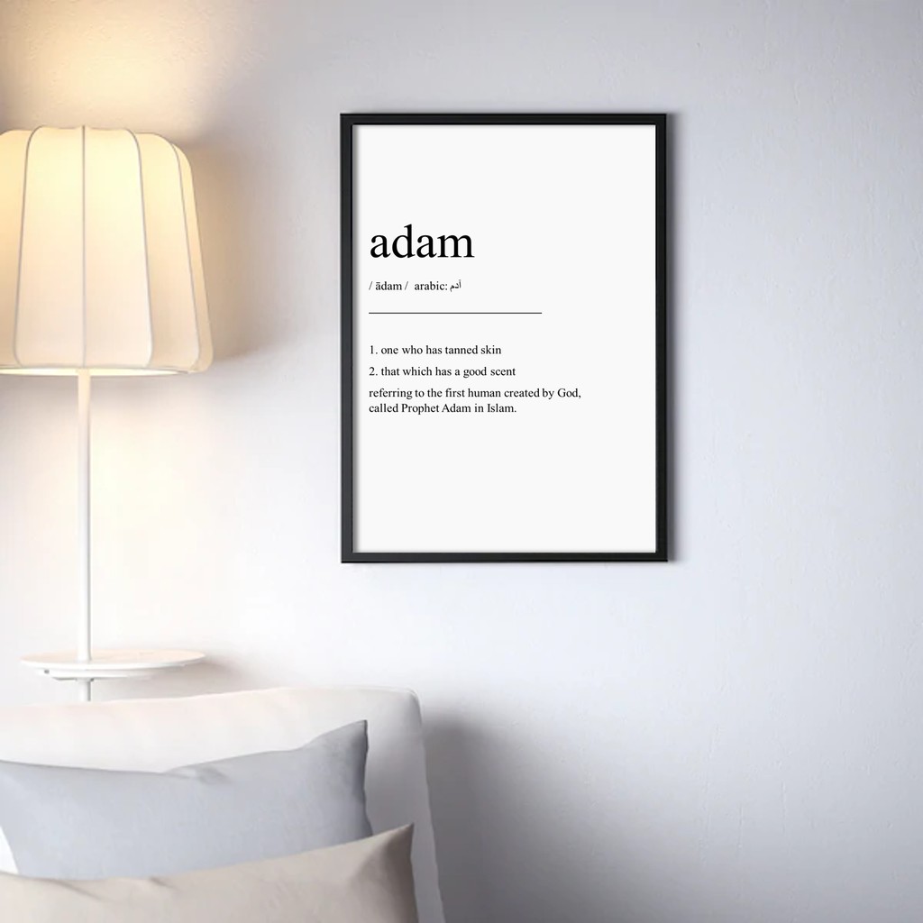 Buy Name Meaning Minimalist Wall Art Poster Deco Print - 21x30 cm (A4), 30x40 cm (A3) | SeeTracker Malaysia