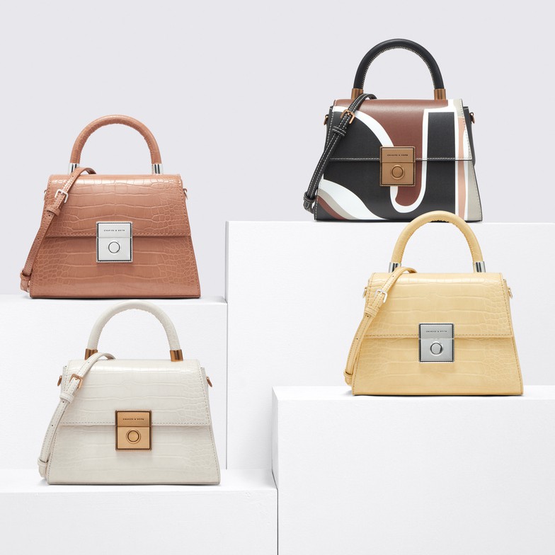 top handle structured bag