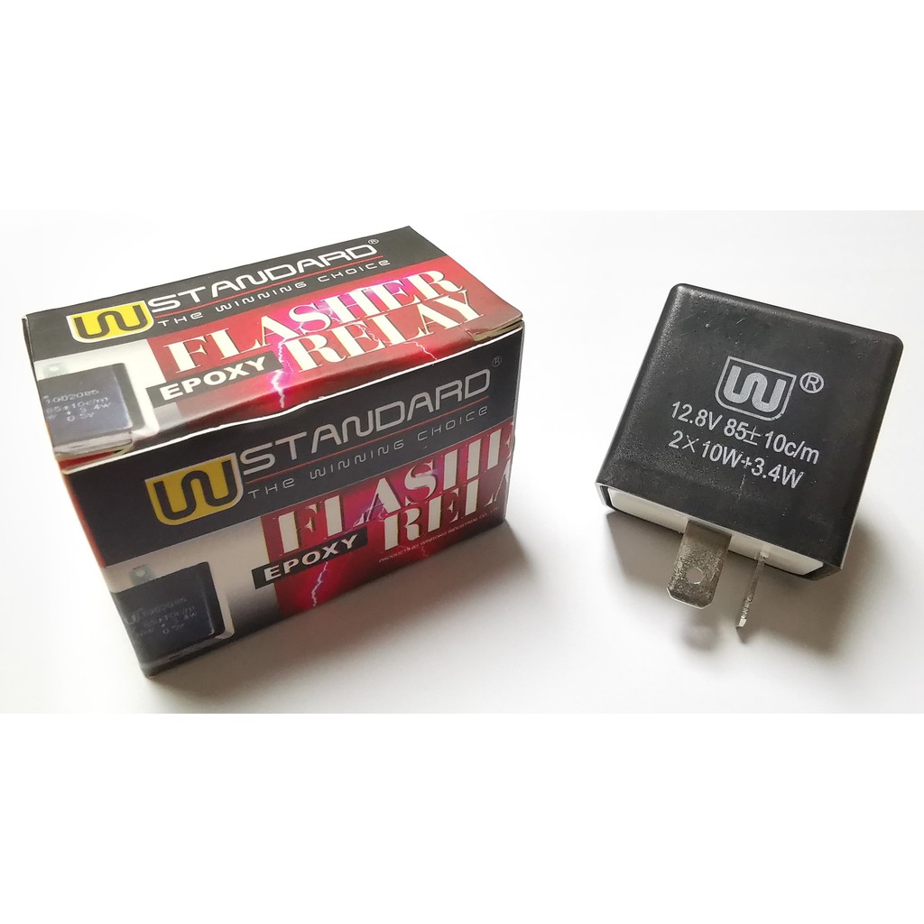 WStandard Flasher Relay (2 Pins Motorcycle Turn Signal 12V Universal