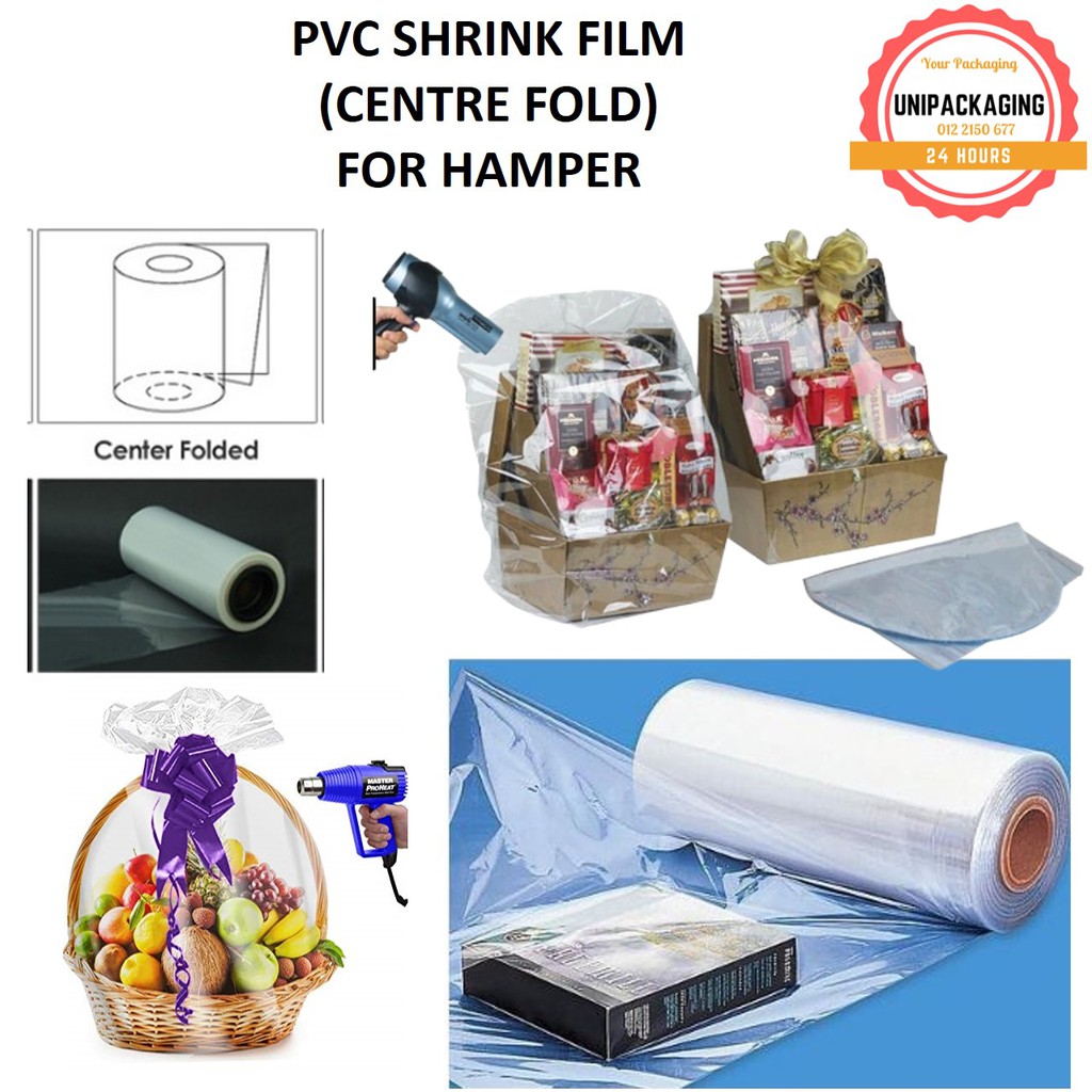 24" x 50meter PVC Shrink Roll Hamper Shrinkage Film PVC Shrink CF