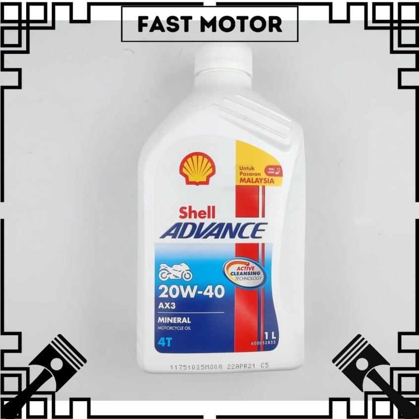 SHELL ADVANCE 4T AX5 15W-40 PREMIUM MINERAL OIL | Shopee Malaysia