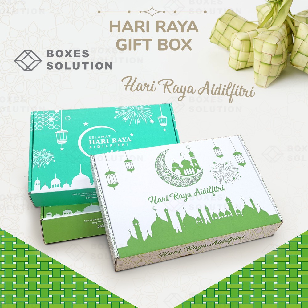 READY STOCK!!! Hari Raya Colour Gift Box Craft Paper Box Pizza Box ...