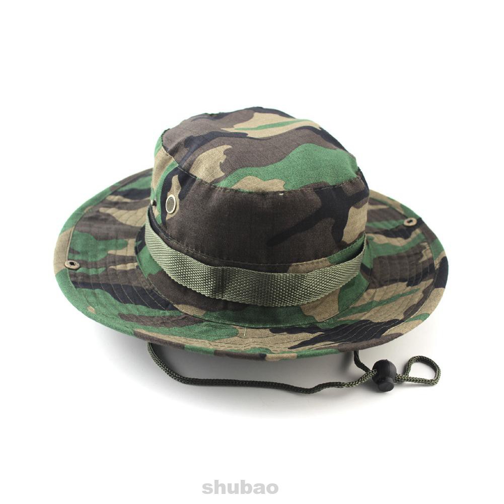 Men Outdoor Jungle Camo Bob Bonnie Sun Cap Barbecue Bucket Hat Cotton Shopee Malaysia